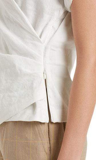 Marc Cain Collections Tops Marc Cain Blouse-style top in linen blend NC 55.21 W47 izzi-of-baslow