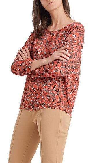 Marc Cain Collections Tops Marc Cain Collections Blouse Style Top with Mini Flowers PC 55.14 W86 izzi-of-baslow