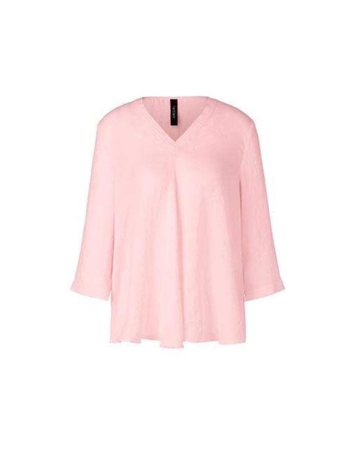 Marc Cain Collections Tops Marc Cain Collections Blouse with Lace Inserts Soft Pink PC 55.07 W39 213 izzi-of-baslow