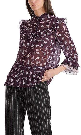 Marc Cain Collections Tops Marc Cain Collections Blouse with Mini Birds 298 PC 51.33 W65 izzi-of-baslow
