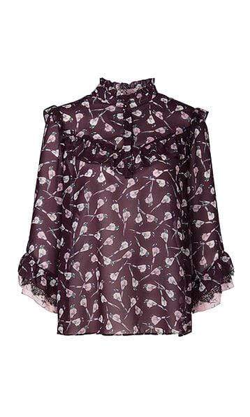 Marc Cain Collections Tops Marc Cain Collections Blouse with Mini Birds 298 PC 51.33 W65 izzi-of-baslow