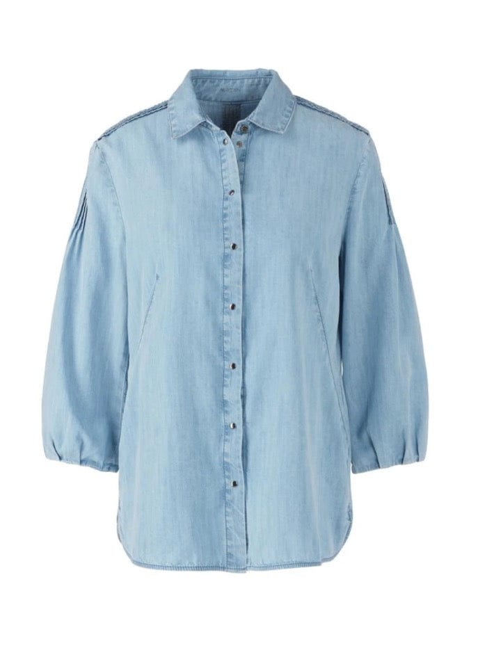 Marc Cain Collections Tops Marc Cain Collections Blue Denim Shirt SC 51.13 D63 COL 351 izzi-of-baslow