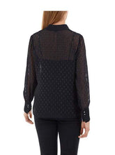 Marc Cain Collections Tops Marc Cain Collections Bow Neck Blouse Midnight Blue NC 51.18 W41 izzi-of-baslow