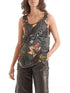 Marc Cain Collections Tops Marc Cain Collections Brown Floral Top QC 61.34 J33 837 izzi-of-baslow