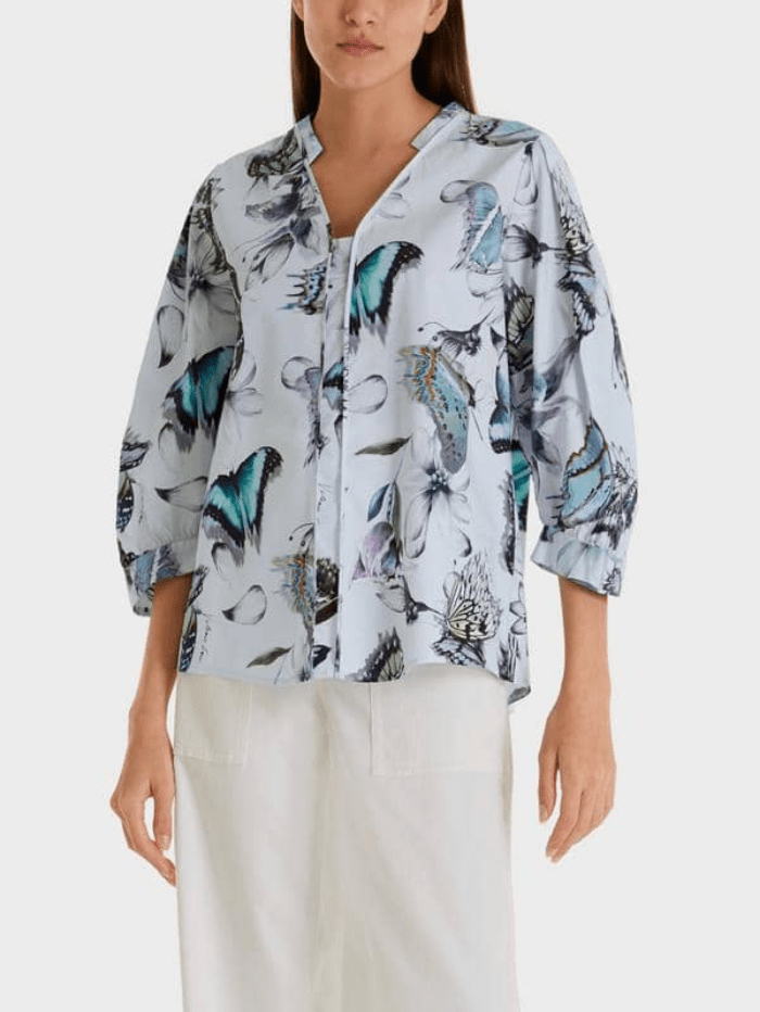 Marc Cain Collections Tops Marc Cain Collections Butterfly Print Blouse SC 55.22 W09 COL 302 izzi-of-baslow