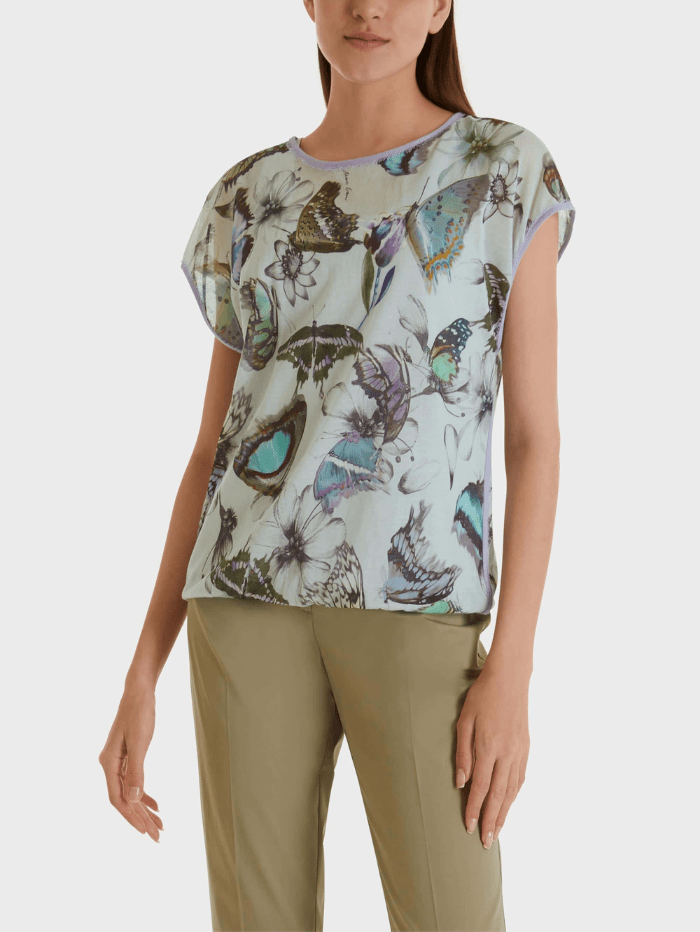 Marc Cain Collections Tops Marc Cain Collections Butterfly Print Top SC 41.40 M48 COL 302 izzi-of-baslow