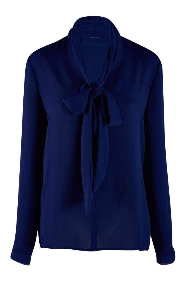 Marc Cain Collections Tops Marc Cain Collections Crepe Blouse Blue KC 51.10 W39 izzi-of-baslow