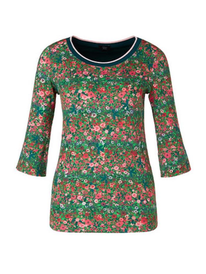 Marc Cain Collections Tops Marc Cain Collections Floral Top QC 48.28 J43 577 Y izzi-of-baslow
