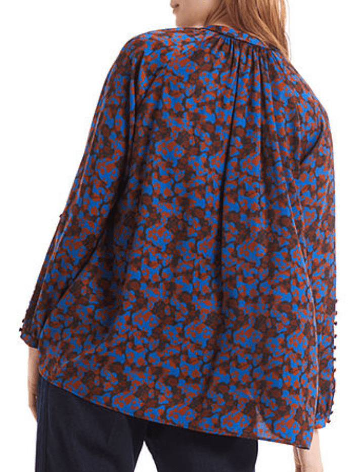 Marc Cain Collections Tops Marc Cain Collections Flowing Satin Printed Blouse RC 51.06 W75 COL 488 izzi-of-baslow