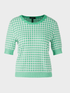 Marc Cain Collections Tops Marc Cain Collections Gingham Knitted Green Top UC 41.25 M13 COL 550 izzi-of-baslow
