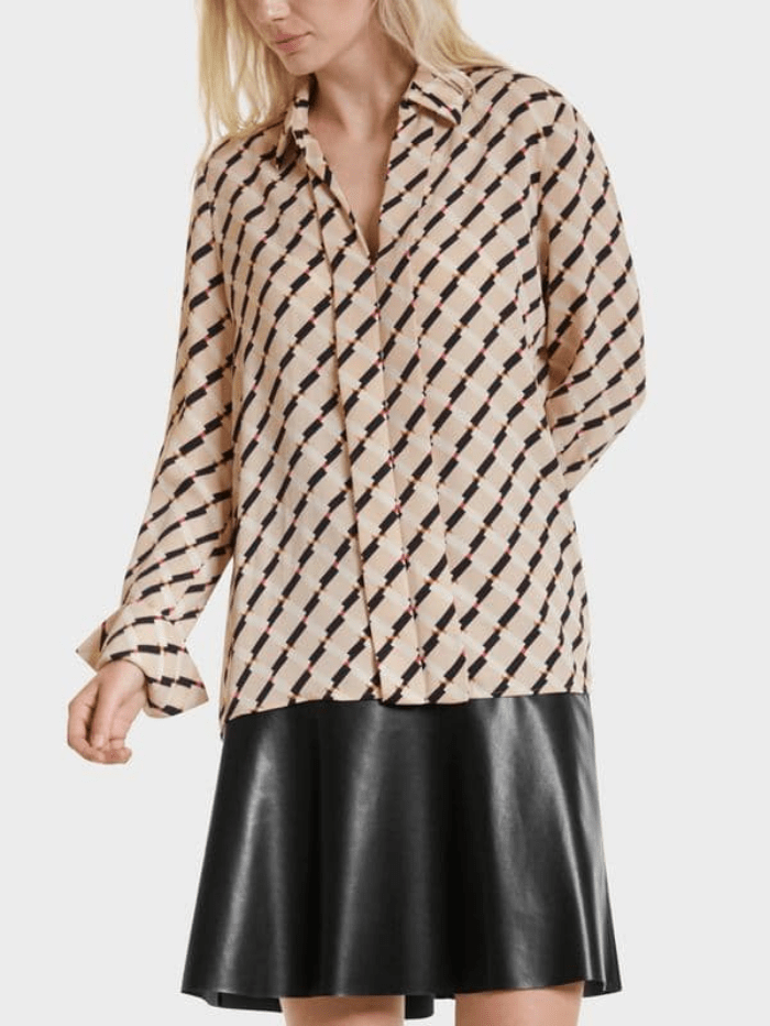 Marc Cain Collections Tops Marc Cain Collections Graphic Printed Blouse SC 51.03 W65 COL 209 izzi-of-baslow