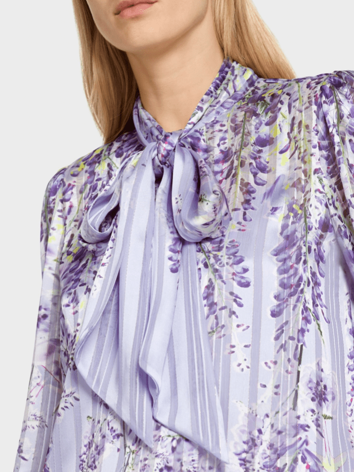 Marc Cain Collections Tops Marc Cain Collections Lilac Printed Blouse UC 51.39 W99 COL 722 izzi-of-baslow