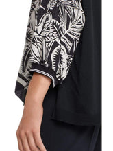 Marc Cain Collections Tops Marc Cain Collections Navy Tropical Printed Top QC 55.05 W22 izzi-of-baslow