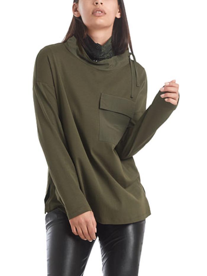 Marc Cain Collections Tops Marc Cain Collections Olive Jersey Top RC 48.34 J14 COL 595 izzi-of-baslow