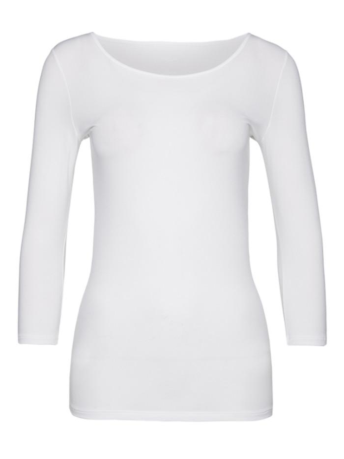 Marc Cain Collections Tops Marc Cain Collections Round Neck White Second Skin Top +E 48.12 JO3 izzi-of-baslow