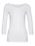 Marc Cain Collections Tops Marc Cain Collections Round Neck White Second Skin Top +E 48.12 JO3 izzi-of-baslow