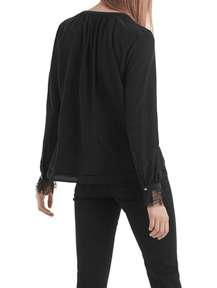 Marc Cain Collections Tops Marc Cain Collections Silk Black Top RC 51.13 W81 COL 900 izzi-of-baslow