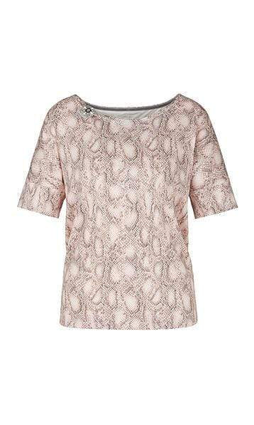 Marc Cain Collections Tops Marc Cain Collections Snakeskin Effect Top PC 48.39 J61 izzi-of-baslow