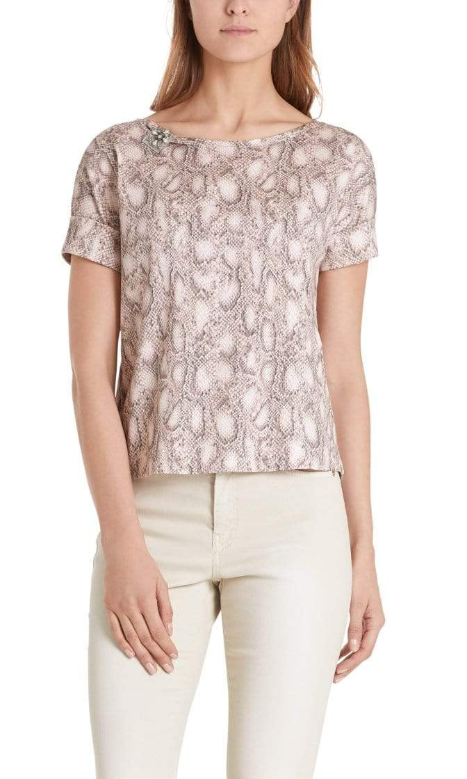 Marc Cain Collections Tops Marc Cain Collections Snakeskin Effect Top PC 48.39 J61 izzi-of-baslow