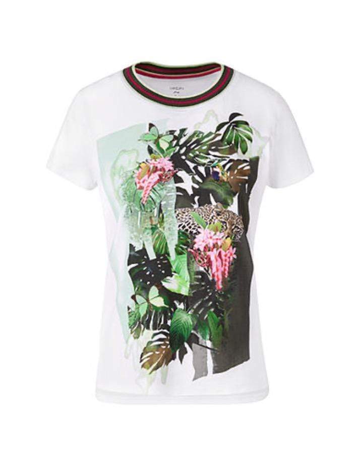 Marc Cain Collections Tops Marc Cain Collections T Shirt With Jungle Print QC 48.32 J92 583 izzi-of-baslow