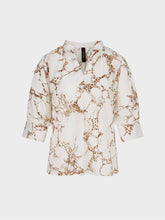 Marc Cain Collections Tops Marc Cain Collections White Printed Silk Blend Blouse SC 51.19 W76 617 izzi-of-baslow