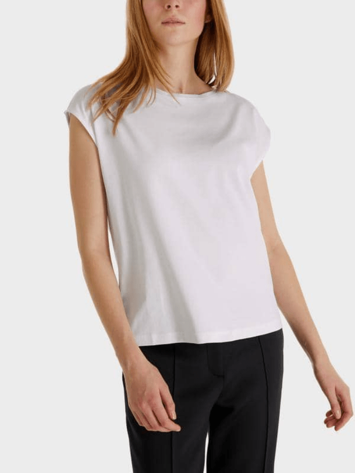 Marc Cain Collections Tops Marc Cain Collections White T-Shirt Top SC 48.67 J14 COL 100 izzi-of-baslow