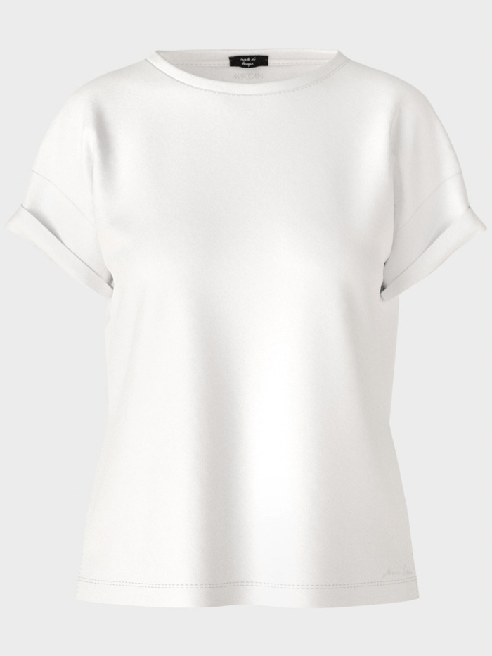 Marc Cain Collections Tops Marc Cain Collections White T Shirt UC 48.06 J14 COL 100 izzi-of-baslow