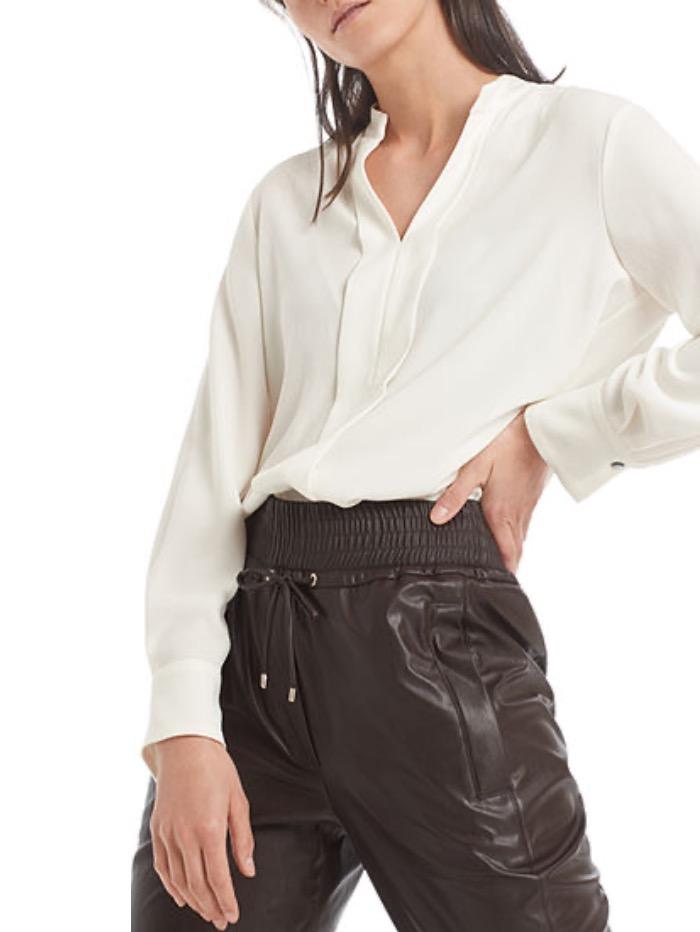 Winter white silk blouse hot sale