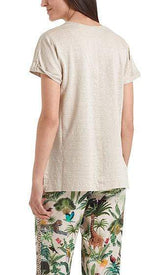 Marc Cain Collections Tops Marc Cain Feminine T-shirt in linen blend NC 48.46 J54 izzi-of-baslow