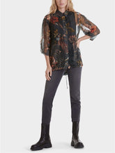Marc Cain Collections Tops Marc Cain S Collections Sheer Mesh Printed Shirt QC 52.05 J29 837 izzi-of-baslow