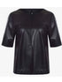 Marc Cain Collections Tops Marc Cain S Collections Vegan Nappa Leather Top Black  SC 48.36 J78 COL 900 izzi-of-baslow