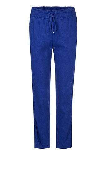 Marc Cain Collections Trousers 1 Marc Cain Collections Linen Blend Trousers Ultramarine NC 81.49 W47 izzi-of-baslow