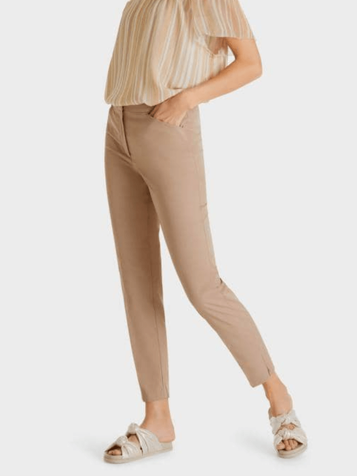 Marc Cain Collections Trousers Marc Cain Collections Beige Slim Fit Trousers SC 81.44 W80 COL 617 izzi-of-baslow