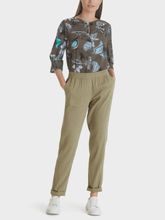 Marc Cain Collections Trousers Marc Cain Collections Khaki Green Linen Trousers SC 81.59 W47 COL 590 izzi-of-baslow