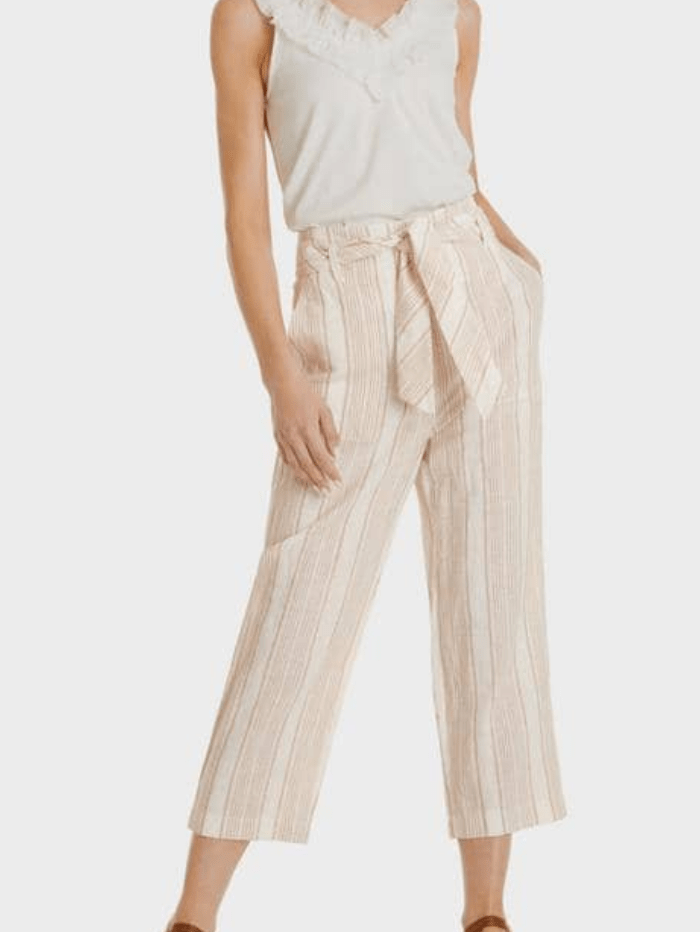 Marc Cain Collections Trousers Marc Cain Collections Linen Paper Bag Trousers SC 81.40 W12 COL 110 izzi-of-baslow