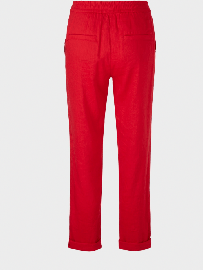 Marc Cain Collections Trousers Marc Cain Collections Red Linen Blend Trousers UC 81.59 W47 COL 273 izzi-of-baslow