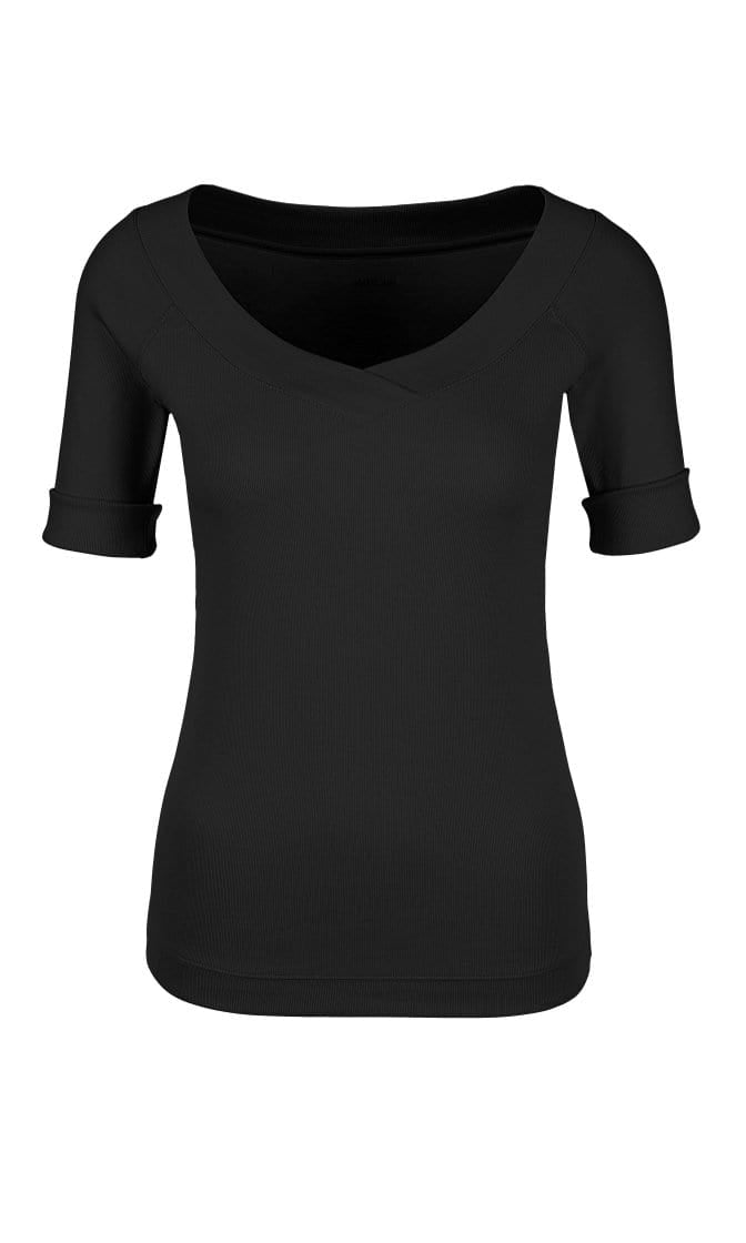 Marc Cain Essentials Tops Marc Cain Essentials V Necked T Shirt +E48 88 J50 izzi-of-baslow