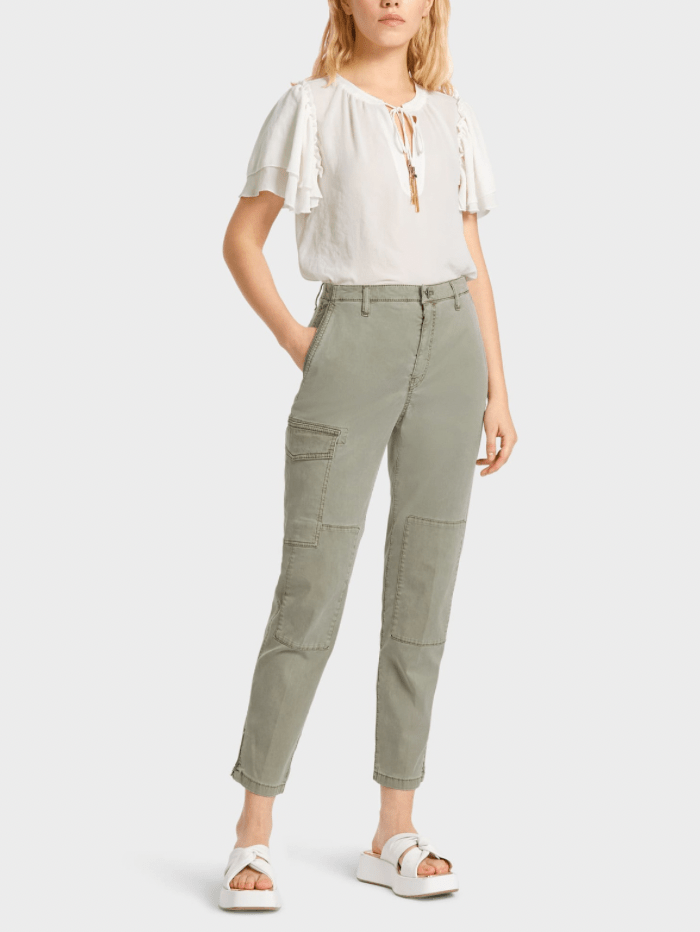 Marc Cain Pants Trousers Marc Cain Pants Collection Khaki Cargo Pant Trousers UP 81.02 W50 COL 586 izzi-of-baslow
