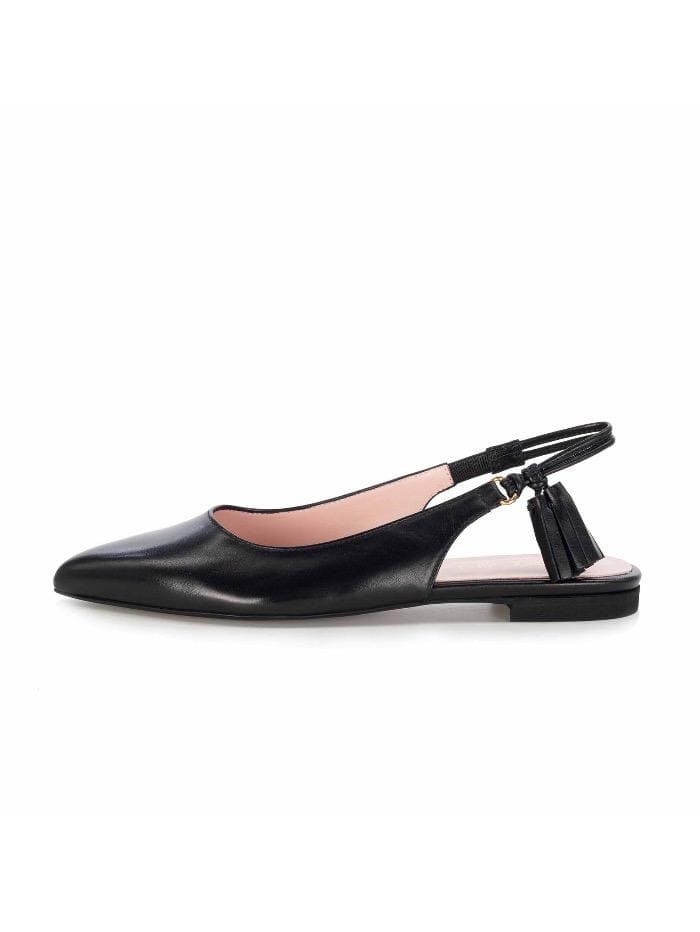 Marc Cain Shoes Marc Cain Black Leather Slingback Flat Pumps QB SF.05 L32 900 izzi-of-baslow