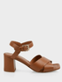 Marc Cain Shoes Marc Cain Dark Tan Heeled Strap Sandals SB SG.14 L03 COL 654 izzi-of-baslow