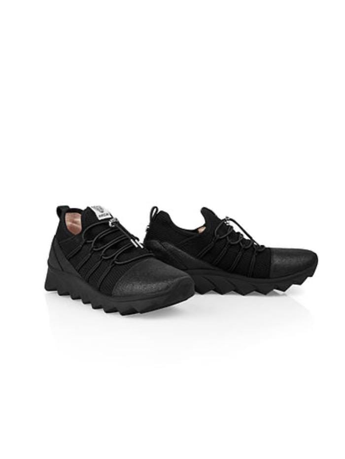 Marc Cain Shoes Marc Cain Knitted Trainers in Black with Sparkly Detailing QB SH.03 M01 izzi-of-baslow