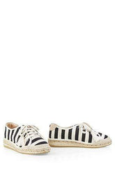 Marc Cain Shoes Marc Cain Striped espadrille sneakers Black NB SI.02 W09 izzi-of-baslow