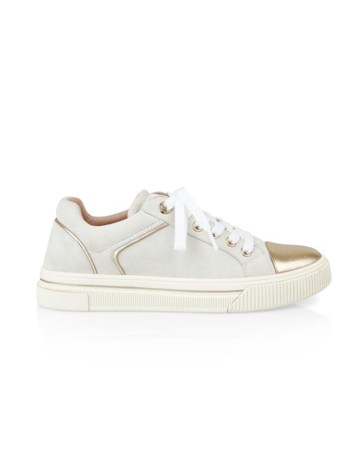 Marc Cain Shoes Marc Cain Trainers Off White With Gold QB SH.10 L07 110 izzi-of-baslow