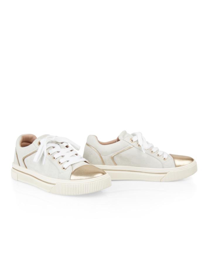 Marc Cain Shoes Marc Cain Trainers Off White With Gold QB SH.10 L07 110 izzi-of-baslow