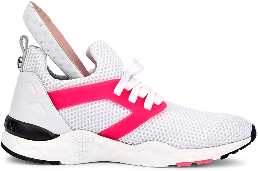 Marc Cain Shoes Marc Cain White TrainersWith Pink LB SH.17 J06 292 izzi-of-baslow