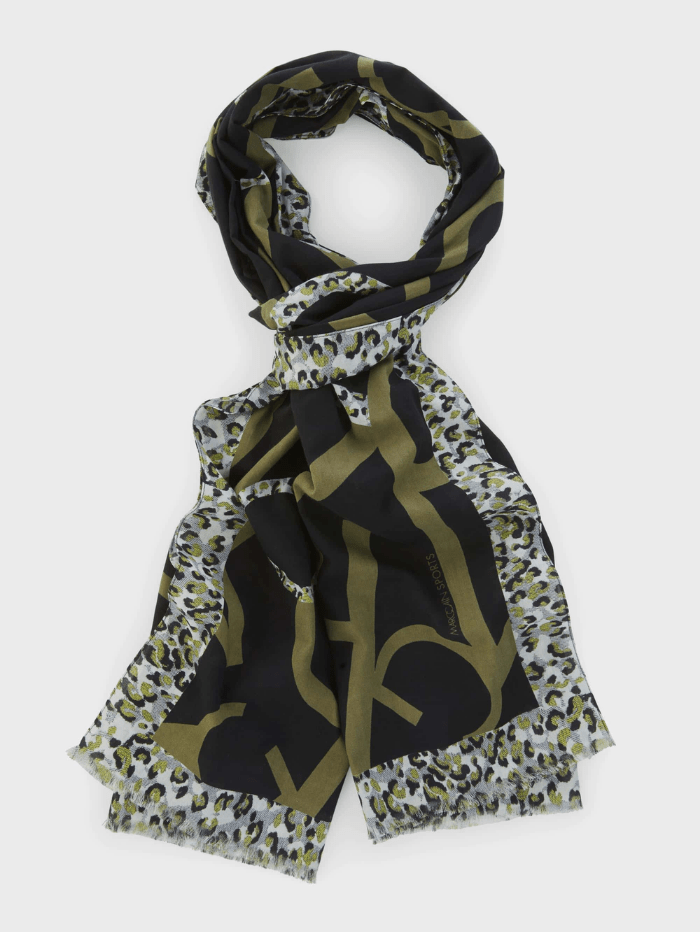 Marc Cain Sports Accessories Marc Cain Sports Leopard Print Scarf SS B4.07 Z26 COL 900 izzi-of-baslow