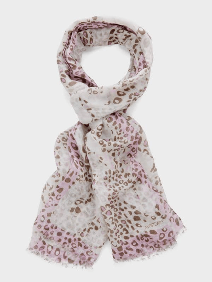 Marc Cain Sports Accessories Marc Cain Sports Leopard Print Violet Scarf SS B4.07 Z31 COL 735 izzi-of-baslow
