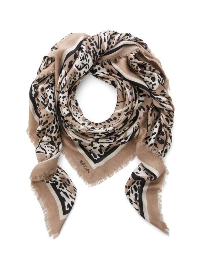 Marc Cain Sports Accessories One Size / 622 Marc Cain Sports Beige Animal Printed Scarf RS B1.09 Z04 COL 622 izzi-of-baslow