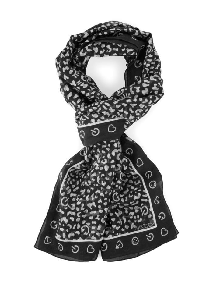 Marc Cain Sports Accessories One Size / 900 Marc Cain Sports Black Printed Scarf RS B4.15 Z02 COL 900 izzi-of-baslow