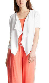 Marc Cain Sports Coats and Jackets Marc Cain Sports Jersey Waterfall Fronted Jacket White LS 31.56 J55 100 izzi-of-baslow